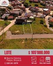Lote en Venta en Barrio Fatima Paipa, Boyacá