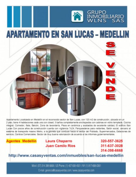 Foto Apartamento en Venta en SAN LUCAS, Medellín, Antioquia - $ 260.000.000 - APV69110 - BienesOnLine