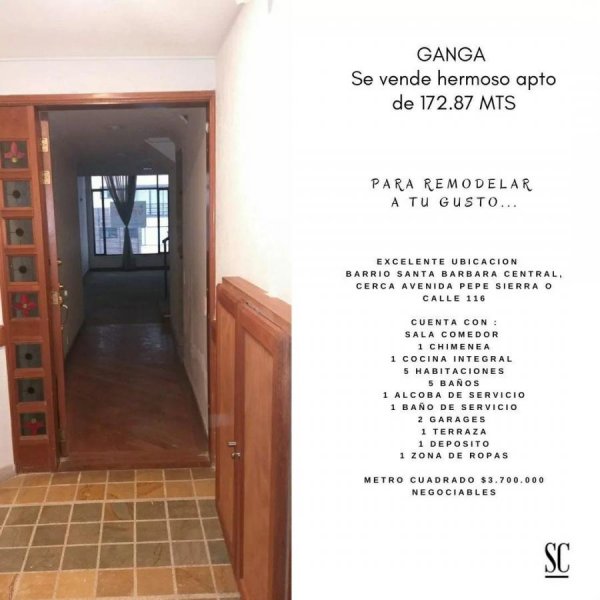 Apartamento en Venta en SANTA BARBARA CENTRAL Santa Bárbara, Bogota D.C
