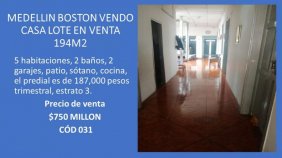 Casa en Venta en BOSTON Medellín, Antioquia
