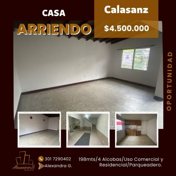 Casa en Arriendo en CALASANZ CALASANZ, Antioquia