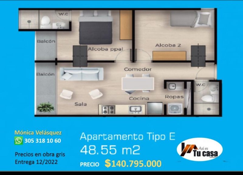 Foto Apartamento en Venta en la doctora, sabaneta, Antioquia - $ 112.417.000 - APV184199 - BienesOnLine