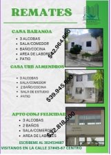 REMATE DE INMUEBLES CASAS, lotes , aptos 