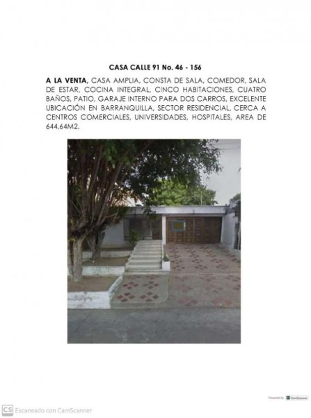 Casa en Venta en  Barranquilla, Atlántico